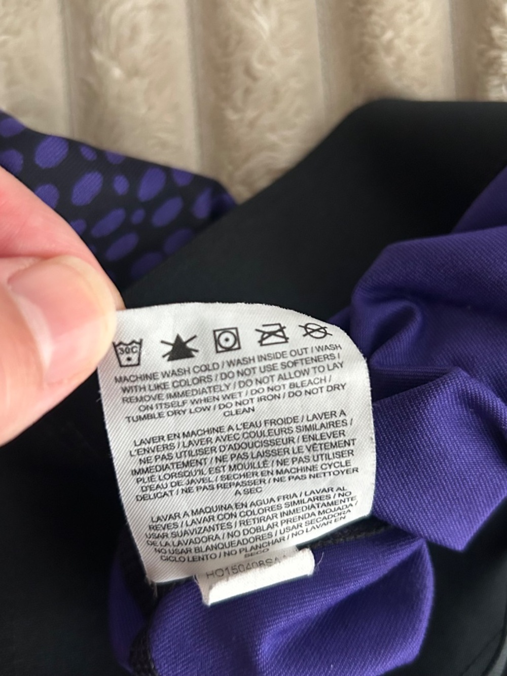 Nike Dri-fit Womens Purple Athletic Dotted Running Capri Pants Size XL - Picture 9 of 9